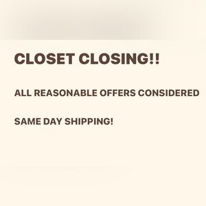 Closet Closing Announcement